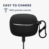 kwmobile Earphone Case for JBL Tune Beam 2 - Wireless Earbuds Silicone Drop Proof Black