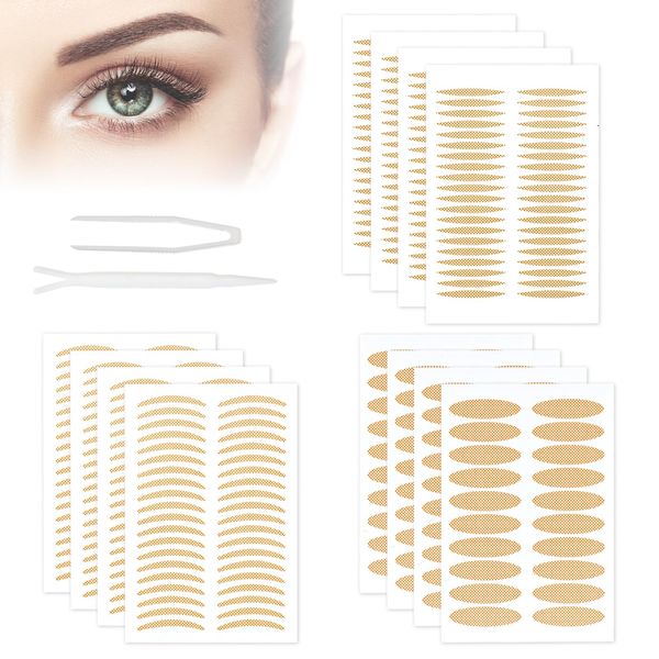 480Pezzi Adesivi a Doppia Palpebra Double Eyelid Tape Strisce Palpebrali Invisibile Nastro a Doppia Palpebra Strisce Adesivi per Palpebre Cadenti Cerotti Solleva Palpebre Cadente Lift Stickers for Eye