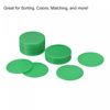 sourcing map PVC Game Chips 3/4 Inch for Counting Playing Marker, Craft Projects, Solid Green Pack of 150