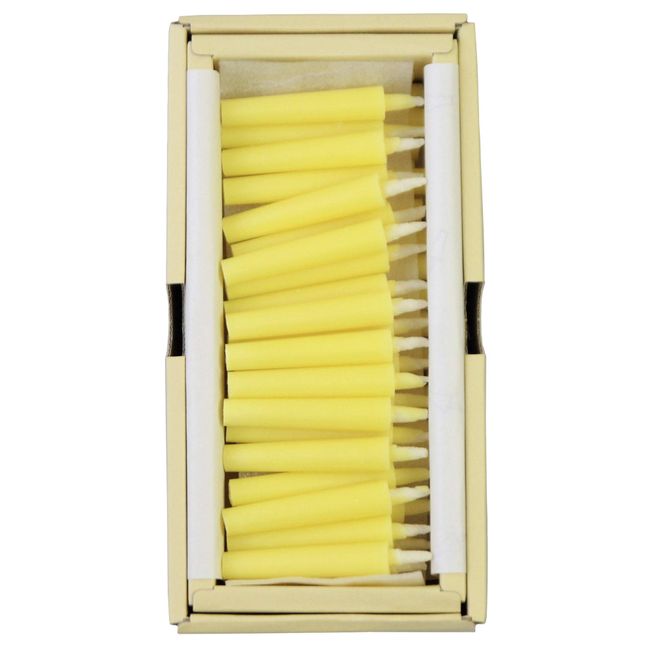 Takazawa Rousoku Buddhist Candle, Yellow, Beans, Pack of 50