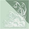 Medium 210mm 'Snowdrop Flowers' Clear Static Window Cling Sticker/Decal (White) (WC00108547)