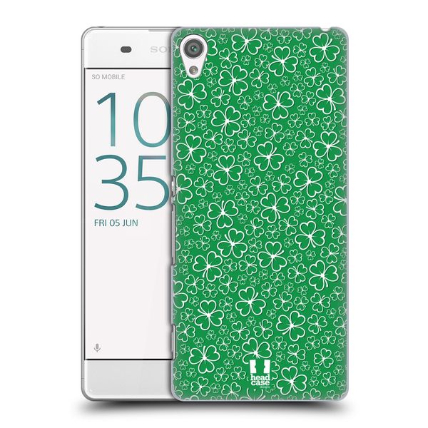 Head Case Designs Ditsy Outlines Shamrock Patterns Hard Back Case Compatible With Sony Xperia XA/XA Dual