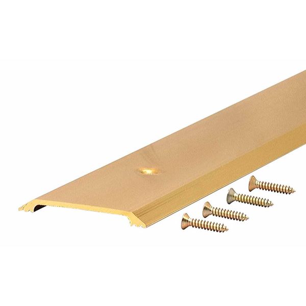 M-D Building Products 9613 M-D Ultra Flat Smooth Top Threshold, 36 in L X 2-1/2 in W X 1/4 in H, Aluminum, x 2-1/2" W x, Brite Gold