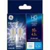 Reveal Light Bulbs, 40 Watt, A15 Ceiling Fan Bulbs, Medium Base (2 Pack)