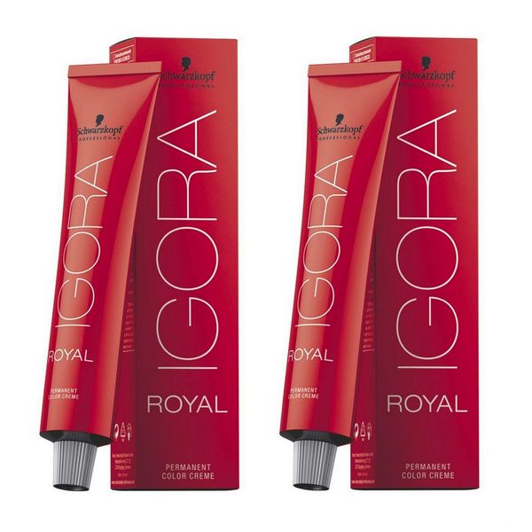 Schwarzkopf IGORA Royal 7-57 Mittelblond Gold Kupfer 60ml 2er Pack (2x60ml)