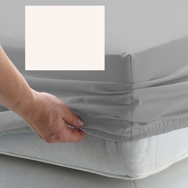 SOFA BED/PULL OUT BED FITTED SHEET 115cm x 180cm (45" x 71") 300 Thread Count (Cream, 6" Depth)