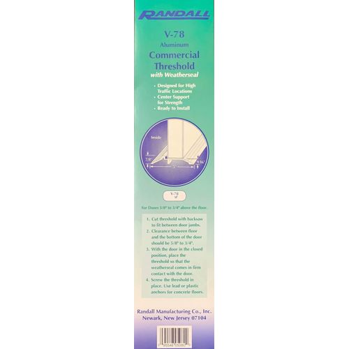 Commercial Grade Bumper Threshold 5" Wide 7/8" High (6 FT [72 3/4"] Long)