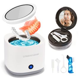 Voraiya Ultrasonic UV Cleaner for Dentures Aligner Retainer Whitening Trays  Night Dental Mouth Guard Toothbrush Head Ultrasonic Cleaner Machine for all  dental Appliances Jewelry Diamonds