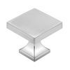 homdiy 5 Pack Brushed Nickel Cabinet Knobs Silver Square Dresser Drawer Knobs Zinc Alloy Kitchen Cabinet Hardware