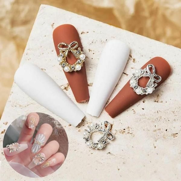 Nail Art Luxury Zircon Christmas Pearl Parts 3 Types (WB7398B)