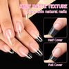 INPING Soft Gel Full Cover Nail Tips, 240PCS Medium Almond + Short Square Clear Gel Nails Tip Extensions Break Resistant Pre-Shaped Mix Acrylic Fake Nails for French Manicure Nail Salons, 12 SIZES
