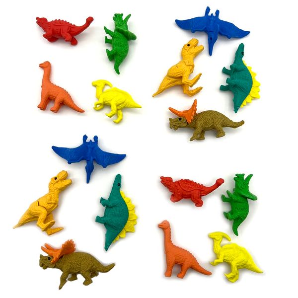 16 PCS Dinosaur Puzzle Erasers, 3D Dinosaur Pencil Erasers Cute Puzzle Erasers Perfect for Party Favors Classroom Prizes Easter Egg Stuffers