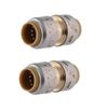 2-PACK SharkBite Max 1/2 in. Brass Push-to-Connect Coupling Fitting
