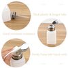 AUEAR, Push Down Empty Dispenser Pump, Empty Container for Methanol, Square Plastic Empty Press Bottles for Lip Eye Makeup Liquid (White, 2-Pack, 200 ml)
