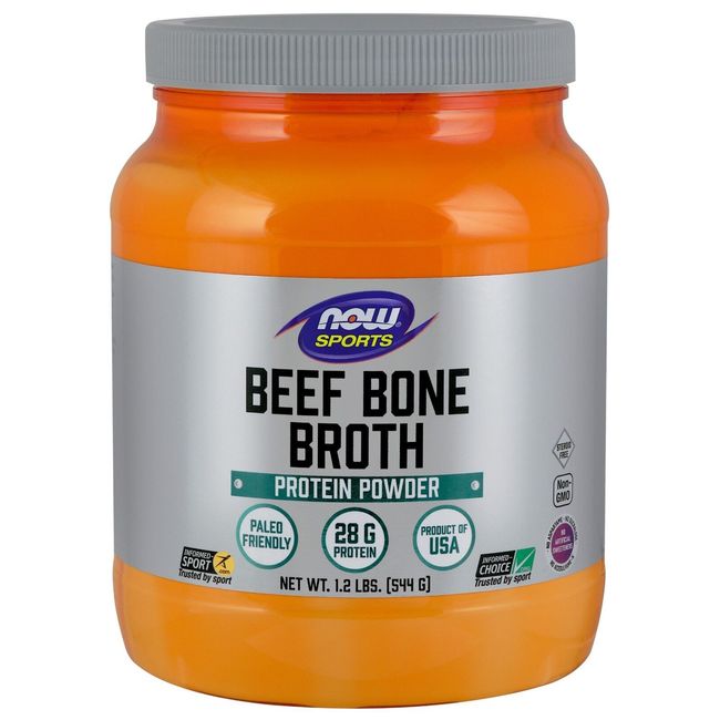 NOW Foods Bone Broth, Beef, 1.2 lbs Powder