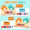 Totebynet Educational Math Learning Board with Finger Counting, Numbers 0-10, Addition Cards