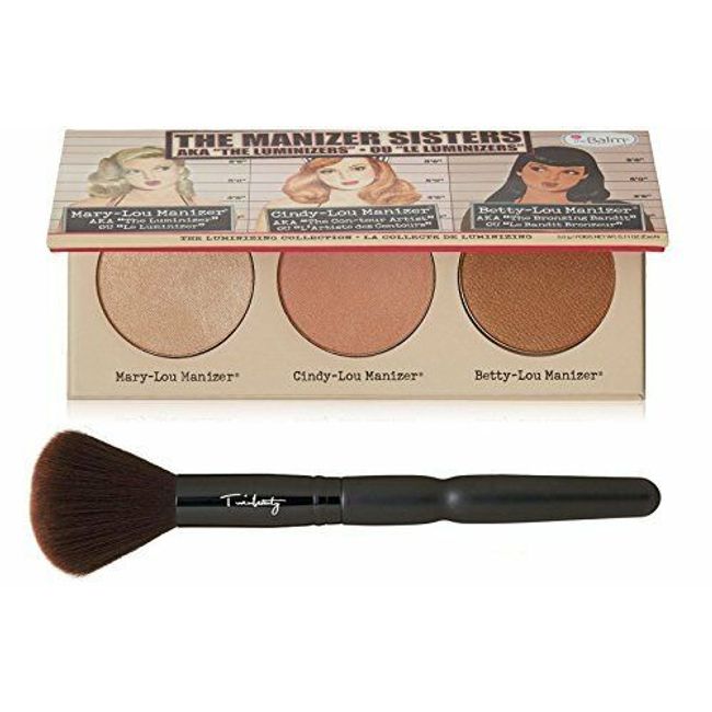 theBalm The Manizer Sisters Pallete.Highlighters,Shimmers,& Shadow with brush