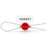 100pcs Plastic Twist Tight Roto Security Meter Seals with 100m Stainless Wire (Red, 100pcs)