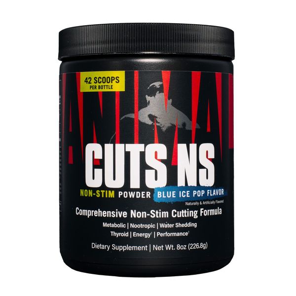 Animal Cuts Non-Stim Powder – Weight Management Supplement – Fat Burner, Metabolic Enhancer with Nootropics, Carnitine, Tyrosine, Diuretic – Ice Pop Flavour, 42 Count