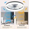 20" Modern Fan Lights Flush Mount LED Ceiling Light kit With  APP Remote Control