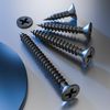 Wensilon (600Pcs) #8x5/8 Black Wood Screw Quick Metal Self Tapping Flat Head