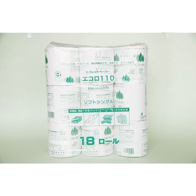 Izumi Paper 10001847 Ecolo 110 Single (1R of each paper packaging), 18 Rolls 3 Bags