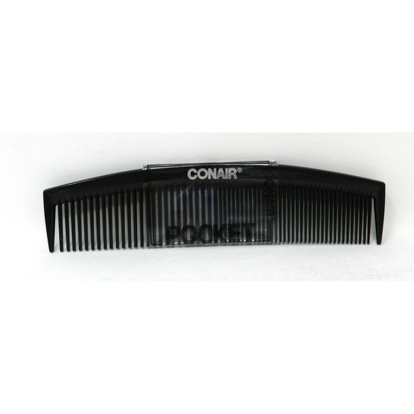 Conair Single 5-Inch Pocket Fine Tooth Men's Hair Comb (Black)