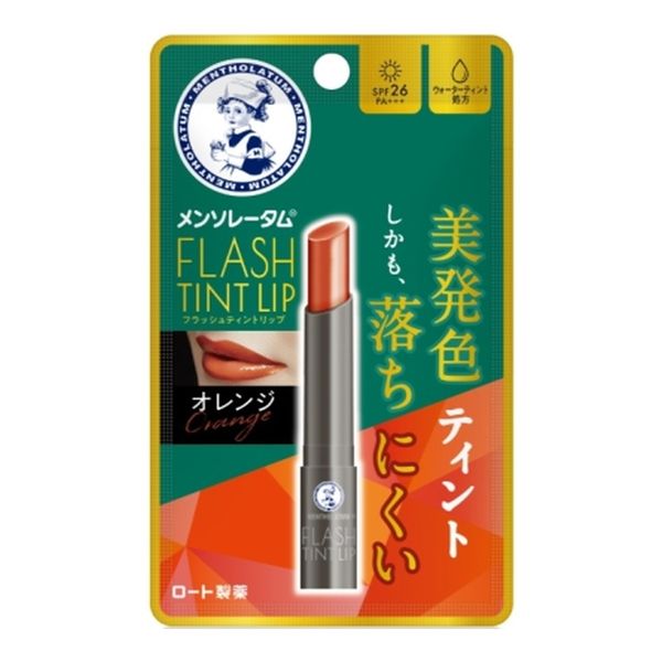 Delivery by Rohto Pharmaceutical Mentholatum Flash Tint Lip Orange 2g Tinted Lip Balm 1 piece