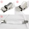 TRIXES Ironing Board Cover Clips x 4 - Elastic Fasteners Braces, White