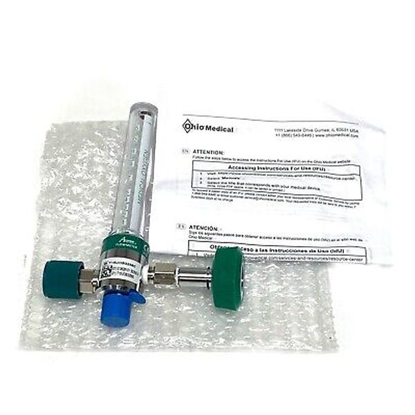 Ohio Medical, O2 REF 6700-0702-100, Amvex Oxygen Flowmeter,  w/ Female Connector