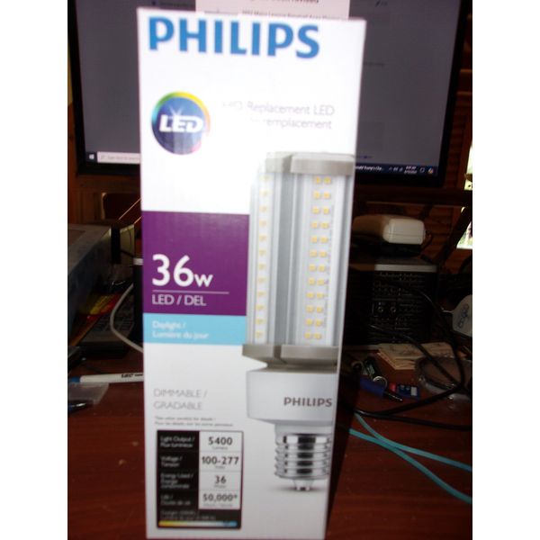 Philips 36W LED replacement bulb for HPS/HID 5400 Lumens EX39 Base
