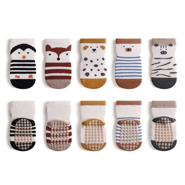 Baby Cartoon Dog Print Pattern Mid Tube Design Fashion Cute Toddler Socks - S (0-1Y) / Blue