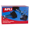 Apli Office Foldback Clips 51mm Black [Pack 12]