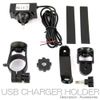Motorcycle USB Power Supply Charging Output, 2.4 A Fast Charging Holder Mount iPhone, Android, iPhone, Android Smartphone