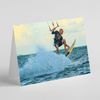 Male kite surfing birthday card