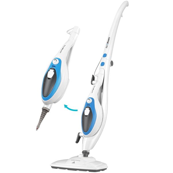 Mop, Floor Steamer with Detachable Handheld Steam Cleaner for Tile, Hardwood