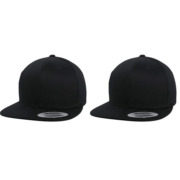 Flexfit Uni 6089OC-Organic Cotton Snapback Cap, Black, one Size