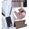 Liisea iphone 16 pro case notebook type shoulder card storage phone16pro case notebook type iphone16pro case with strap iphone16pro case notebook type stand iphone 16pro case iphone16pro case