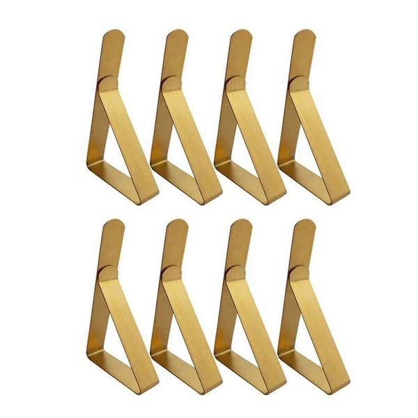 SOONPAM Tablecloth Clips, Outdoor Tablecloth Picnic Table Clips Stainless Steel Table Cloth Holders for Picnics Graduation Party Wedding 8Pack, Gold Color