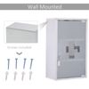 Wall Medicine Cabinet with Lock, Lockable Wall Cabinet, Silver