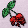The Bleeding Skull Cherry Patch Embroidered Applique Badge Iron On Sew On Emblem