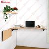 Highdecora Folding Shelf Bracket, 2 Pcs Heavy Duty Foldable Shelf Bracket Metal Wall Mounted Foldable Triangle Support Bracket for Table DIY Work Bench (White, 16 inch)