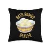 Bath Bombs Dealer Hilarious Bath Bomb Maker Basket Throw Pillow