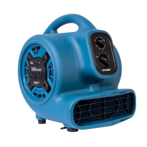 1/4 HP 925 CFM Multi-Purpose Mini Air Mover, Dryer, Blower and Timer - Blue