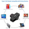 TYPE C DOD Military USB-C Common Access CAC Smart Card, Credit Card Reader