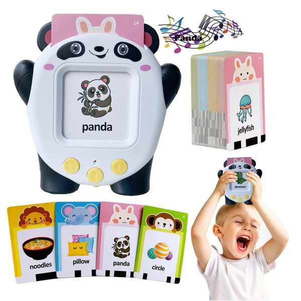 Educational Flash Card Recording Toys for 3 4 5 6 Years Boys Girls, Preschool Education Learning Electronic Interactive Toy 112 Cards 224 Words Machine Recorder for Toddlers Kids Birthday Gifts