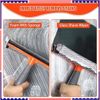 Windshield Cleaner Tool 2 in 1 Car Window Squeegee with Extendable Handle