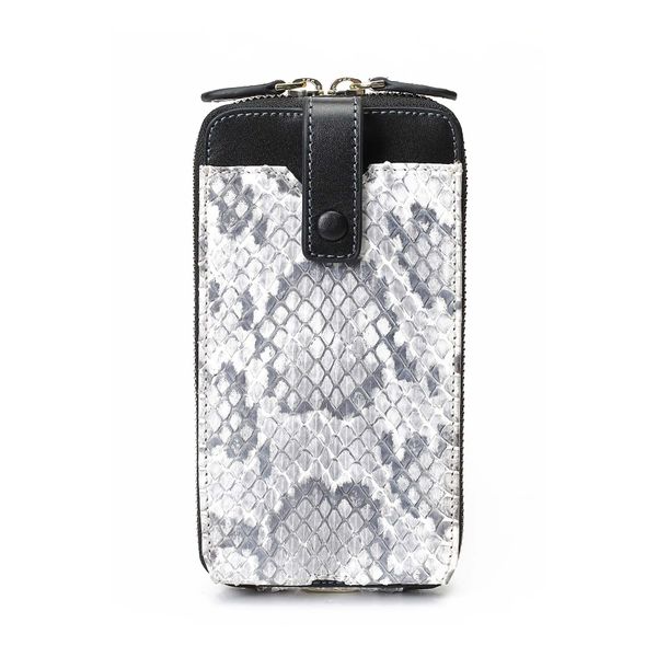 create zero smartphone pochette smartphone pouch python ladies mini shoulder snakeskin small thin stock natural