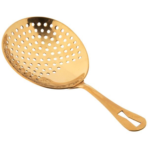 Barfly Premium Julep Strainer, Gold Plated, Stainless Steel, 16.51 x 7.94 x 2.54 cm