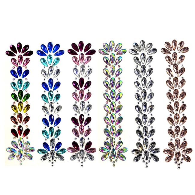 Hair Gems Tattoo Stickers Face Body Jewels Stickers Eyes Forehead Mermaid  Rhinestone Glitter Tattoos with Self Adhesive Crystal Tears Paste for DIY